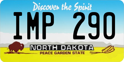 ND license plate IMP290