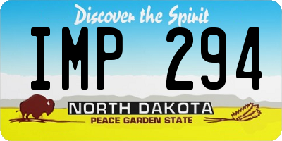 ND license plate IMP294