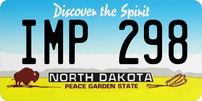 ND license plate IMP298