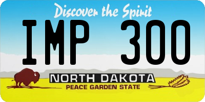 ND license plate IMP300