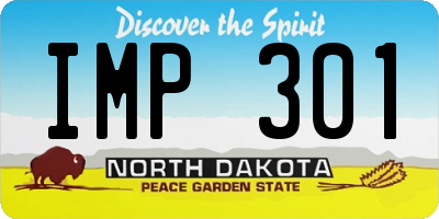 ND license plate IMP301