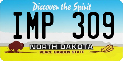 ND license plate IMP309