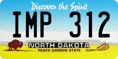 ND license plate IMP312