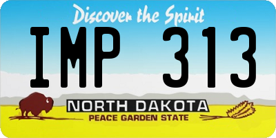 ND license plate IMP313