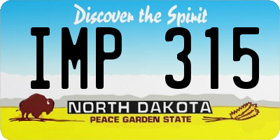 ND license plate IMP315