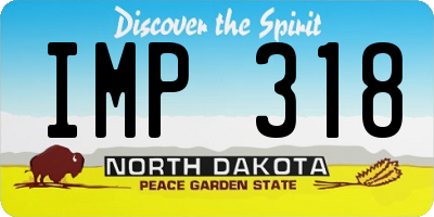 ND license plate IMP318