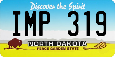 ND license plate IMP319