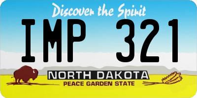 ND license plate IMP321