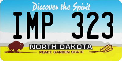 ND license plate IMP323
