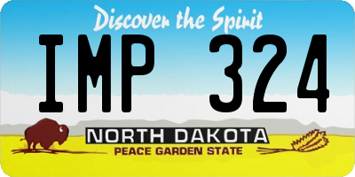 ND license plate IMP324