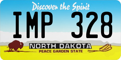 ND license plate IMP328