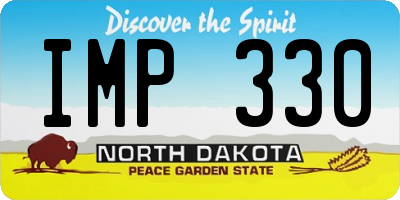 ND license plate IMP330