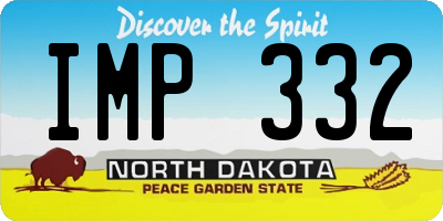 ND license plate IMP332