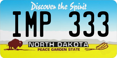 ND license plate IMP333