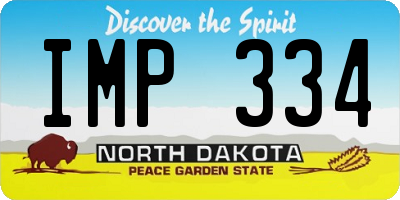 ND license plate IMP334