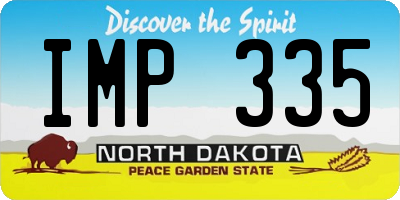 ND license plate IMP335