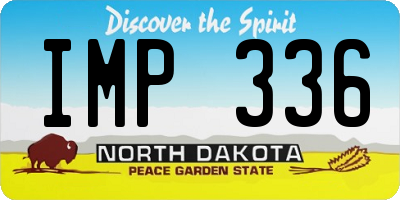 ND license plate IMP336