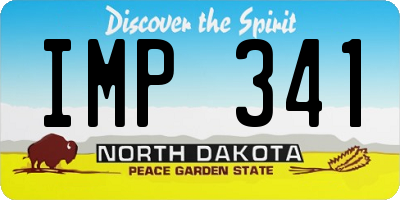 ND license plate IMP341