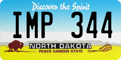 ND license plate IMP344