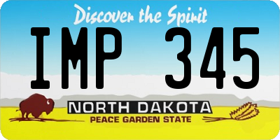 ND license plate IMP345
