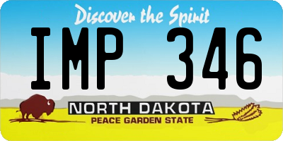 ND license plate IMP346
