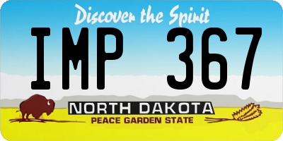 ND license plate IMP367