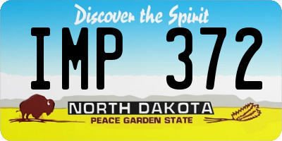 ND license plate IMP372