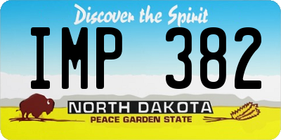ND license plate IMP382