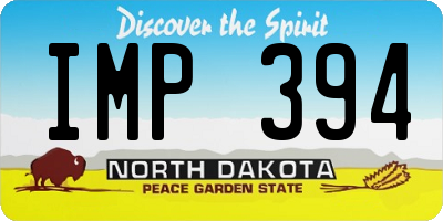 ND license plate IMP394