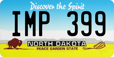 ND license plate IMP399