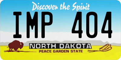 ND license plate IMP404