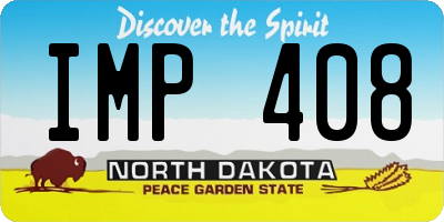 ND license plate IMP408