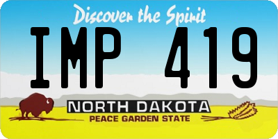 ND license plate IMP419