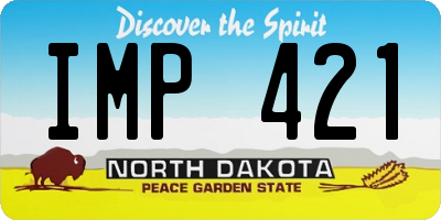 ND license plate IMP421