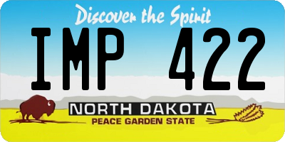 ND license plate IMP422