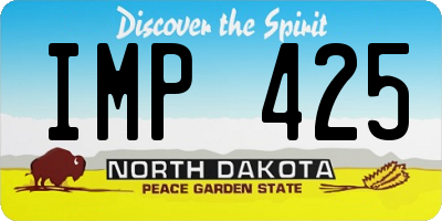 ND license plate IMP425