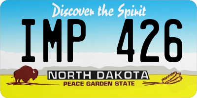 ND license plate IMP426