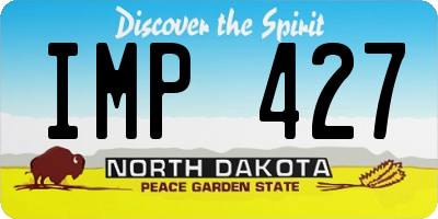 ND license plate IMP427