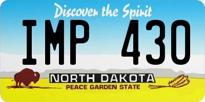 ND license plate IMP430