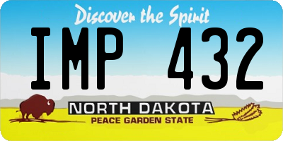 ND license plate IMP432
