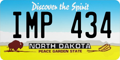 ND license plate IMP434