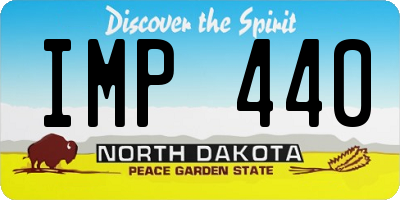 ND license plate IMP440