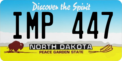 ND license plate IMP447