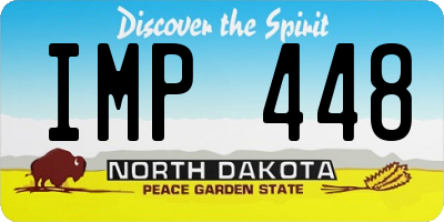 ND license plate IMP448
