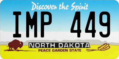 ND license plate IMP449
