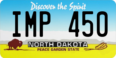 ND license plate IMP450
