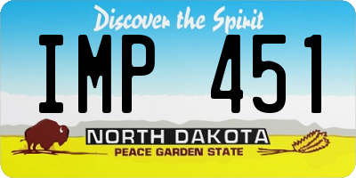ND license plate IMP451