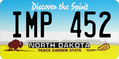 ND license plate IMP452