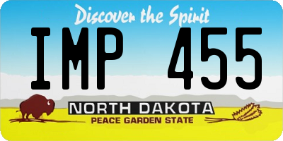 ND license plate IMP455