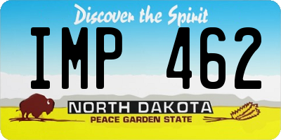ND license plate IMP462